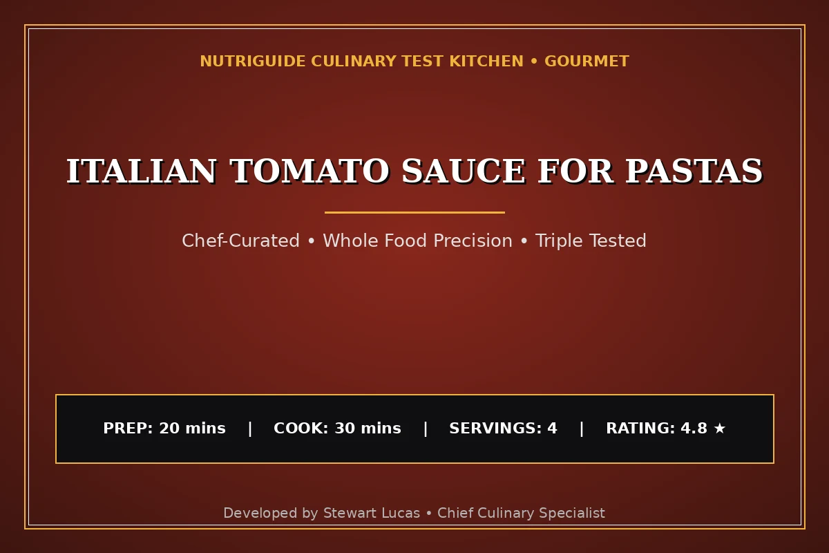 Italian Tomato Sauce For Pastas