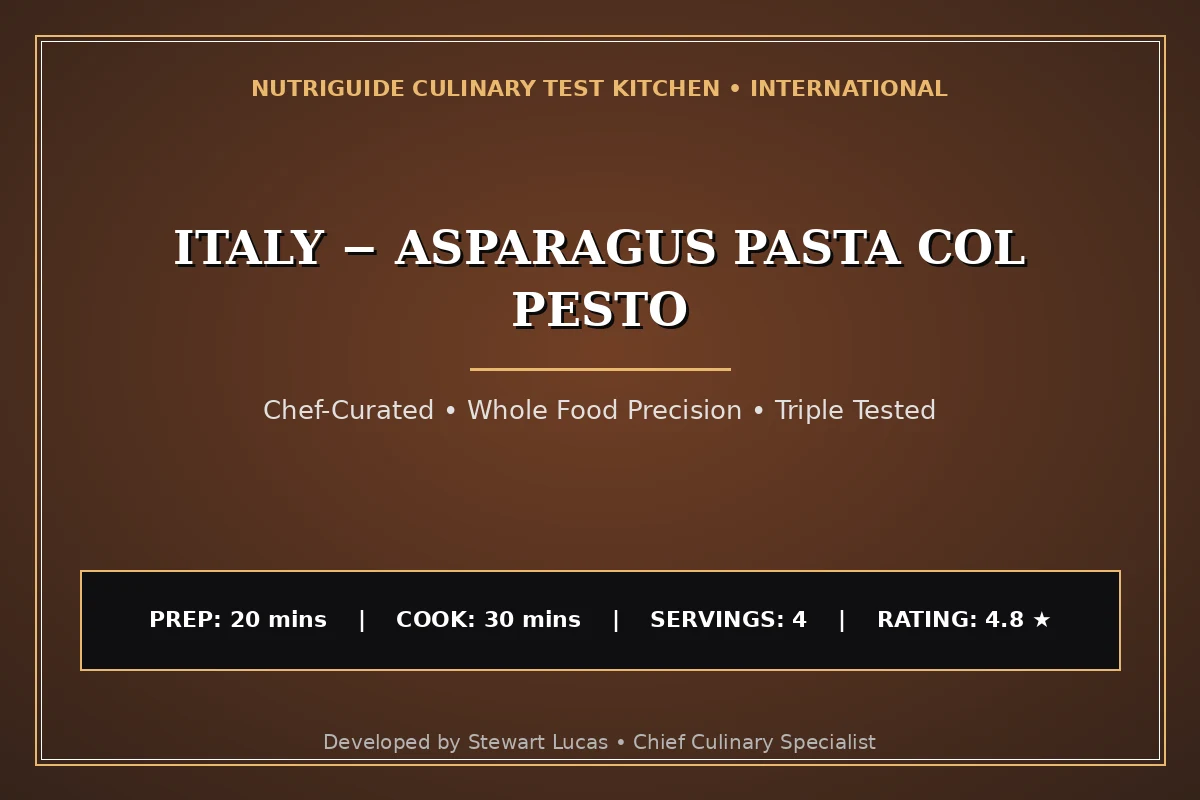Italy − Asparagus Pasta Col Pesto