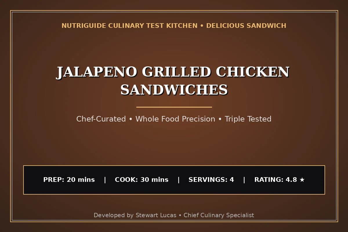 Jalapeno Grilled Chicken Sandwiches