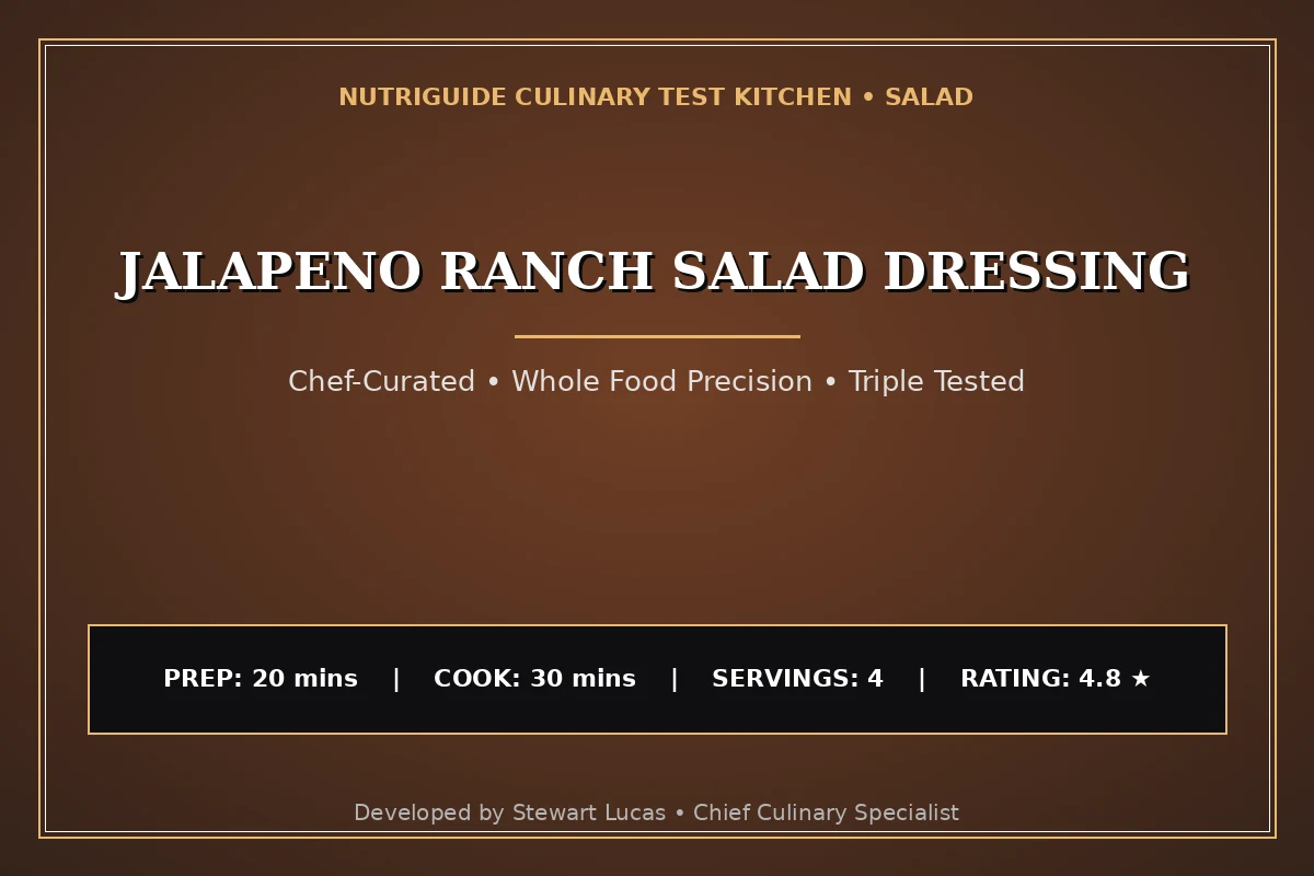 Jalapeno Ranch Salad Dressing