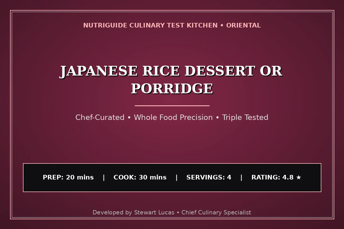 Japanese Rice Dessert Or Porridge