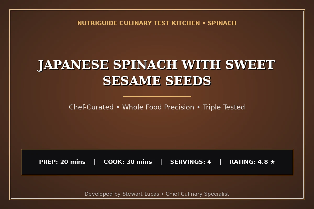 Japanese Spinach With Sweet Sesame Seeds
