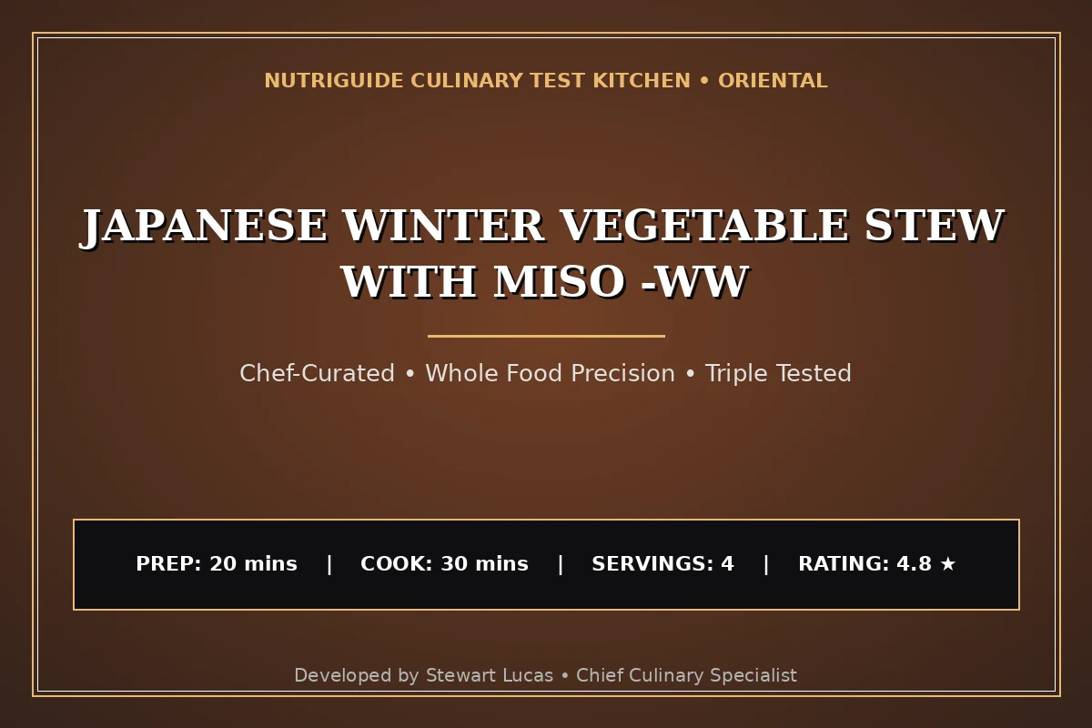 Japanese Winter Vegetable Stew With Miso -Ww