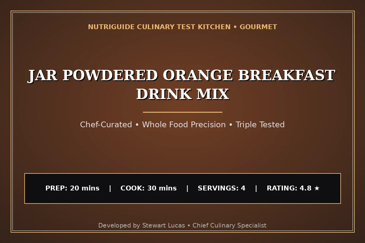 Jar Powdered Orange Breakfast Drink Mix