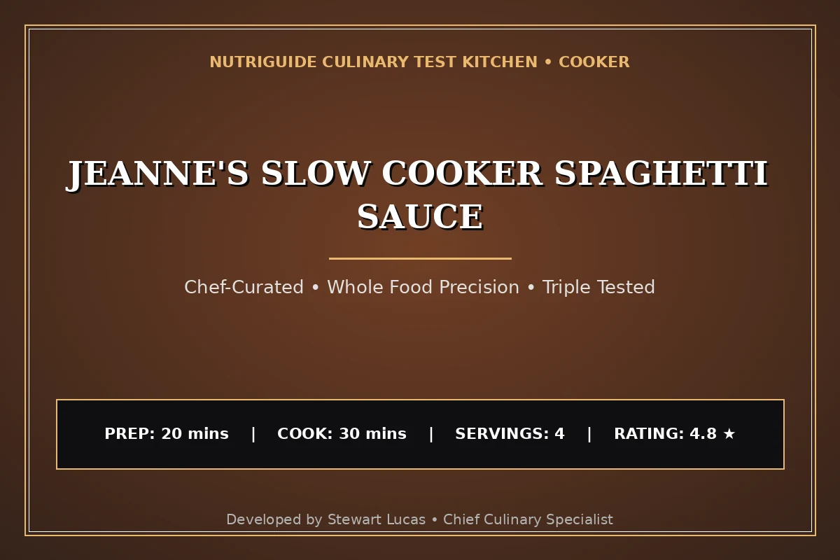 Jeanne'S Slow Cooker Spaghetti Sauce