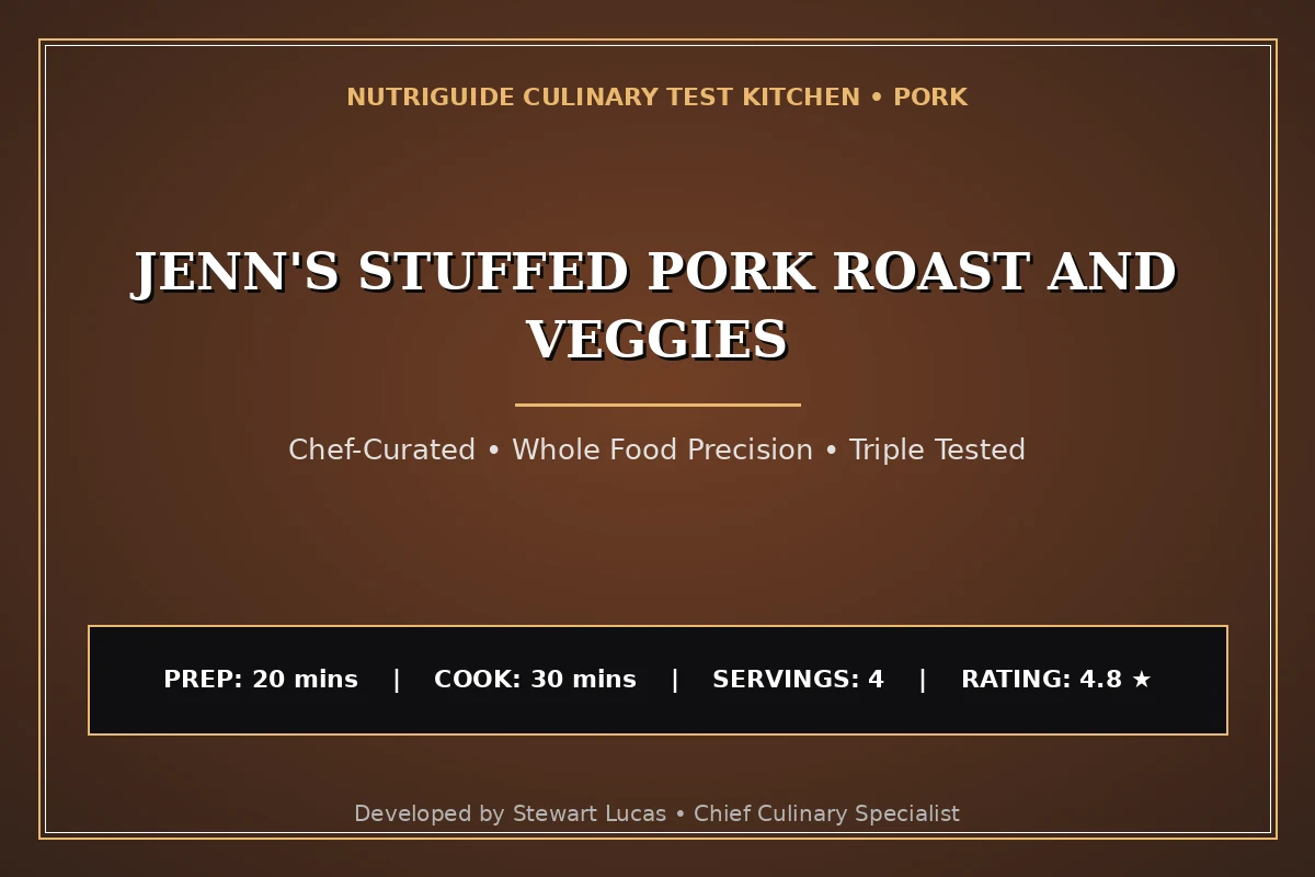 Jenn'S Stuffed Pork Roast And Veggies