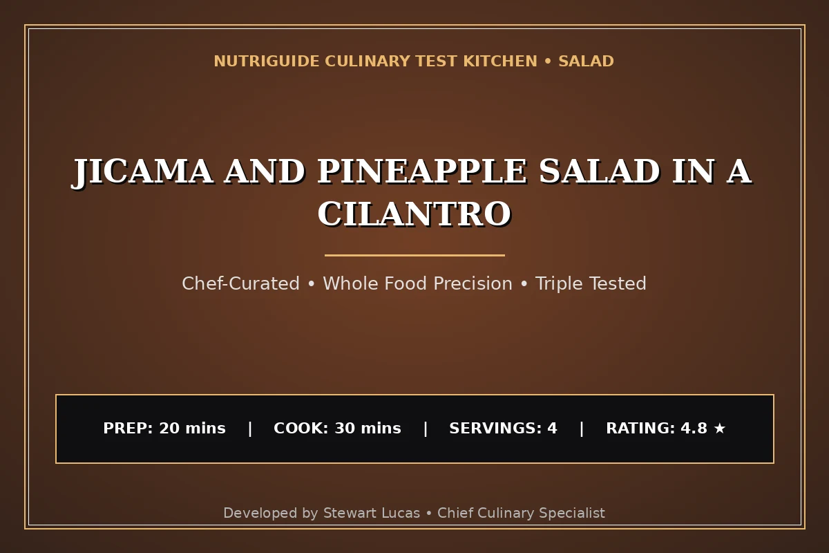 Jicama And Pineapple Salad In A Cilantro