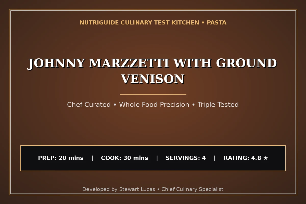 Johnny Marzzetti With Ground Venison