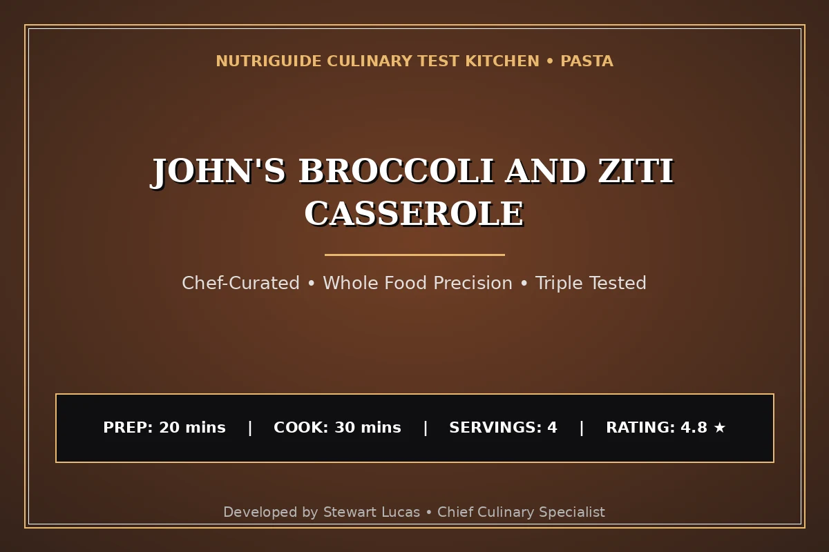 John'S Broccoli And Ziti Casserole