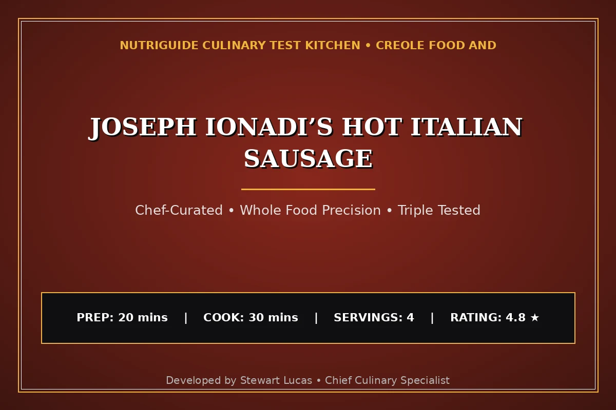 Joseph Ionadi’S Hot Italian Sausage