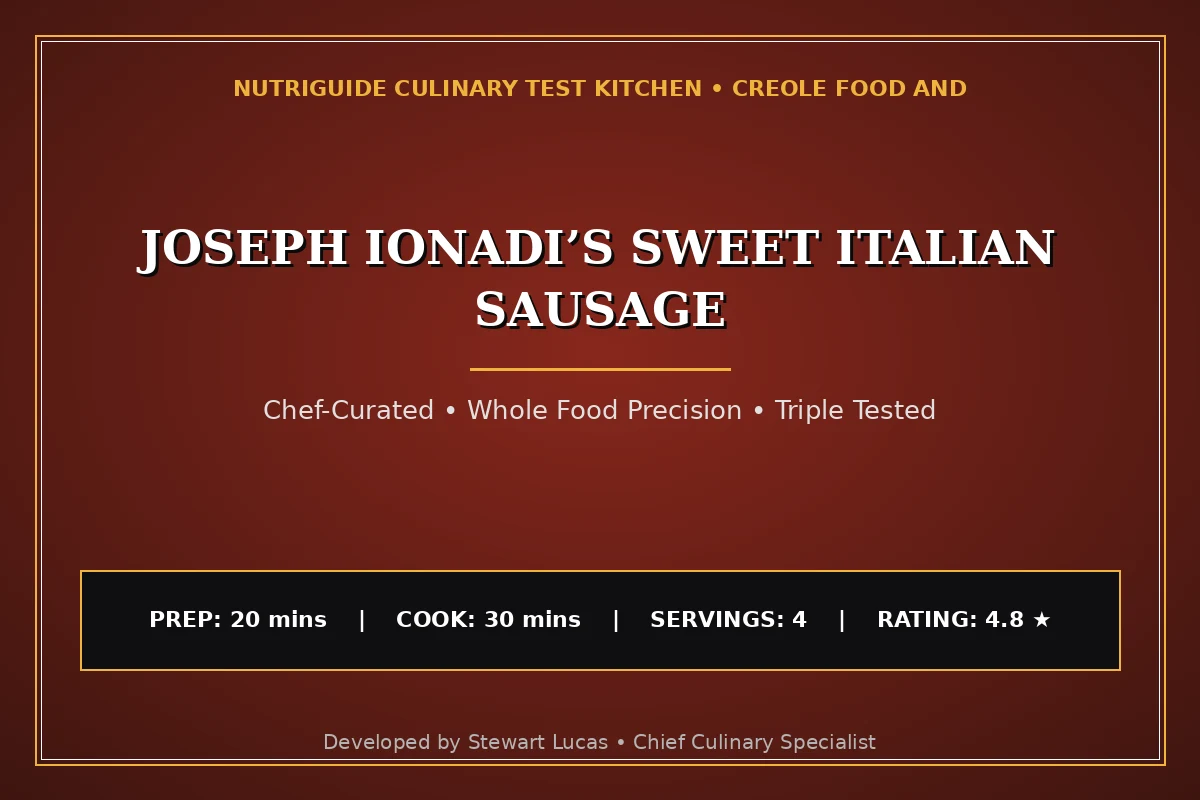 Joseph Ionadi’S Sweet Italian Sausage