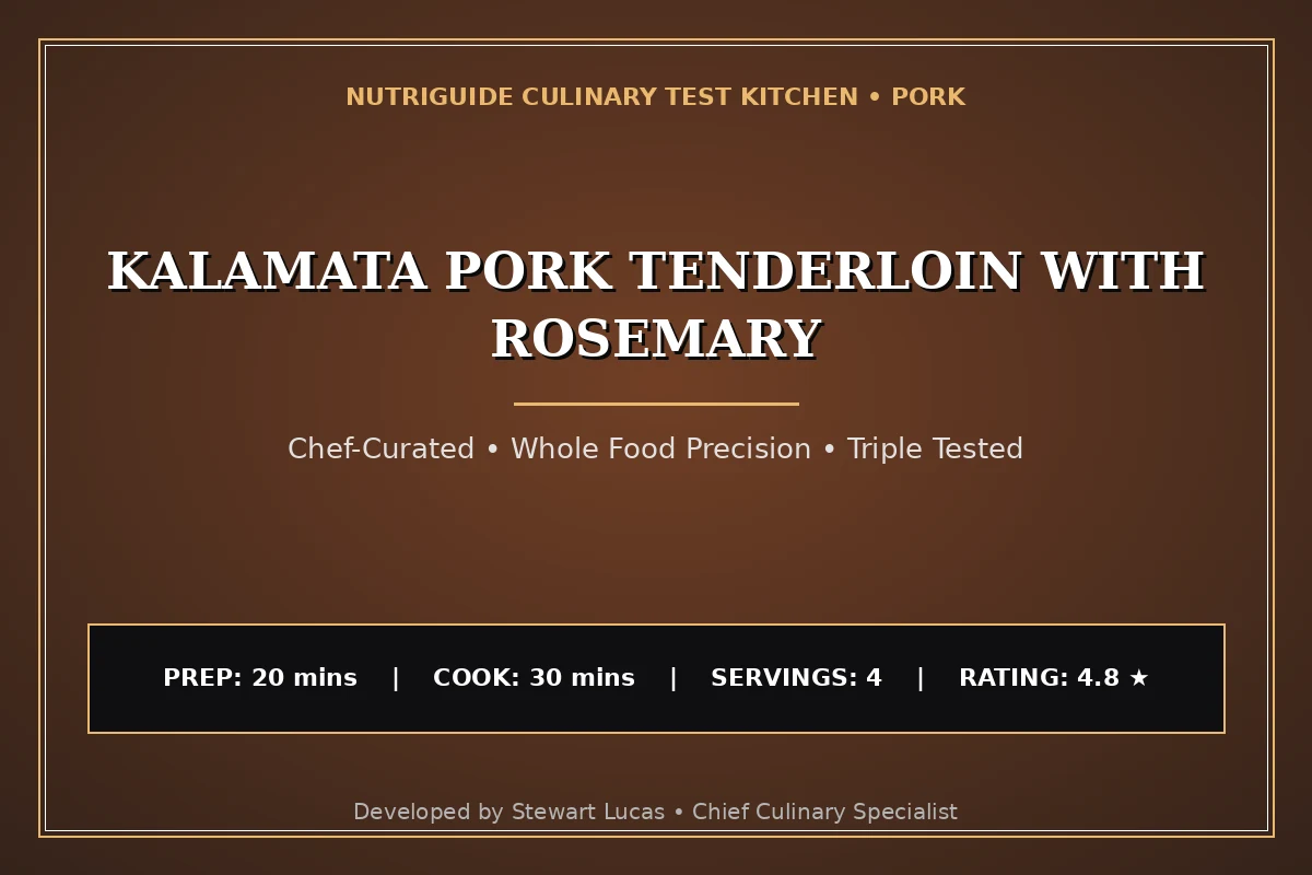 Kalamata Pork Tenderloin With Rosemary