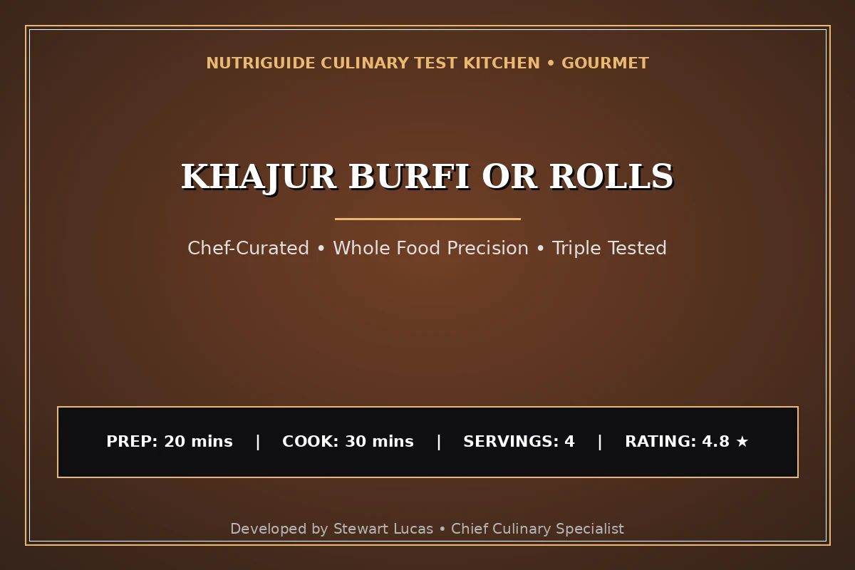Khajur Burfi Or Rolls