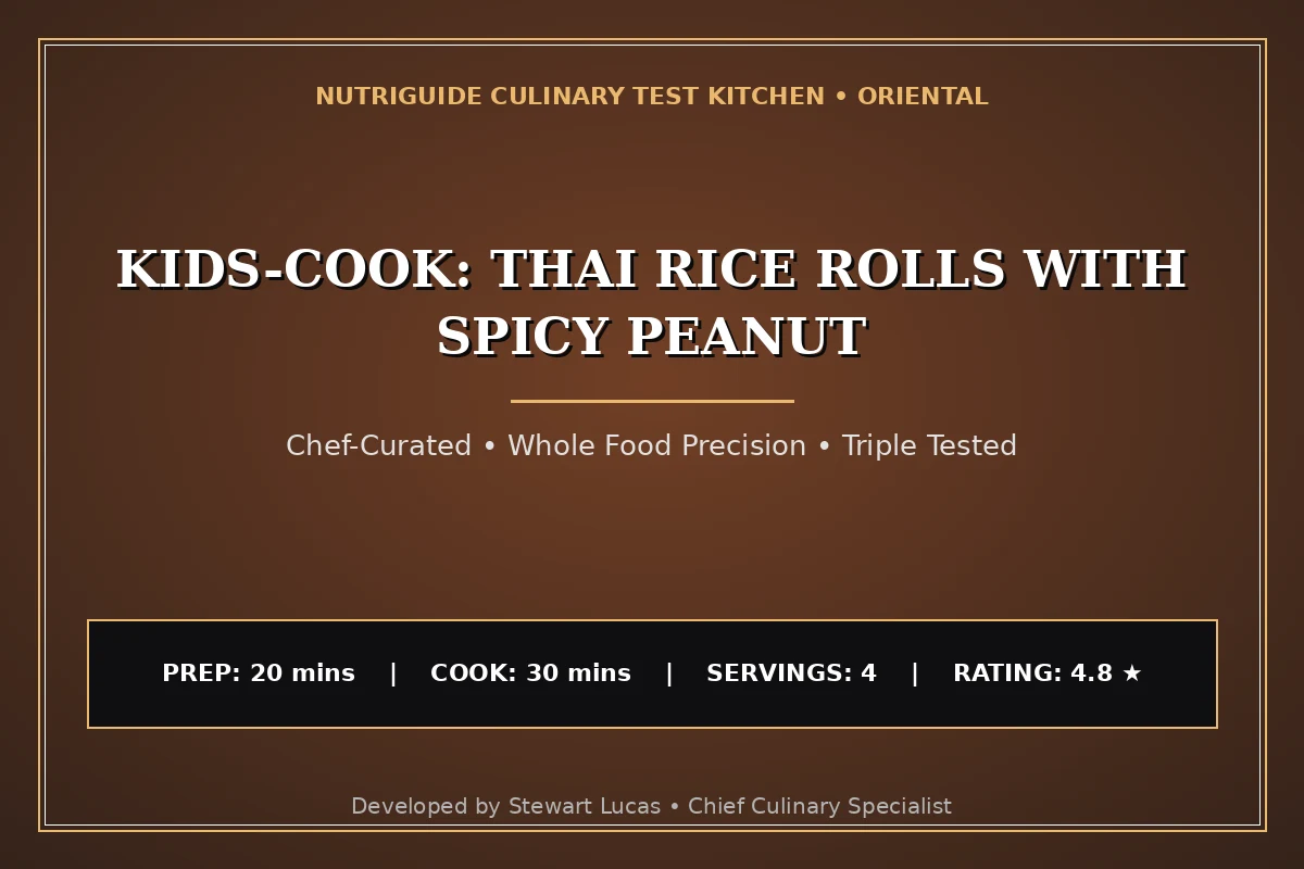 Kids-Cook: Thai Rice Rolls With Spicy Peanut