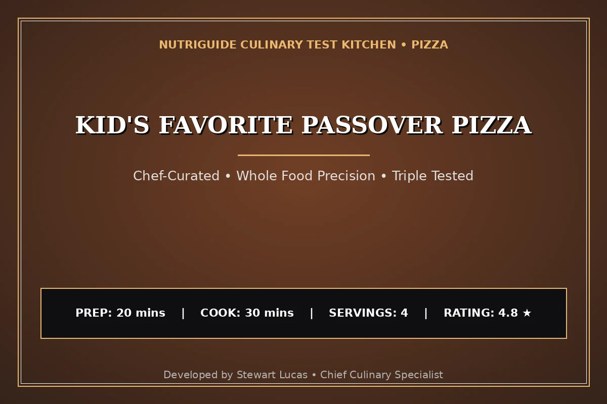 Kid'S Favorite Passover Pizza