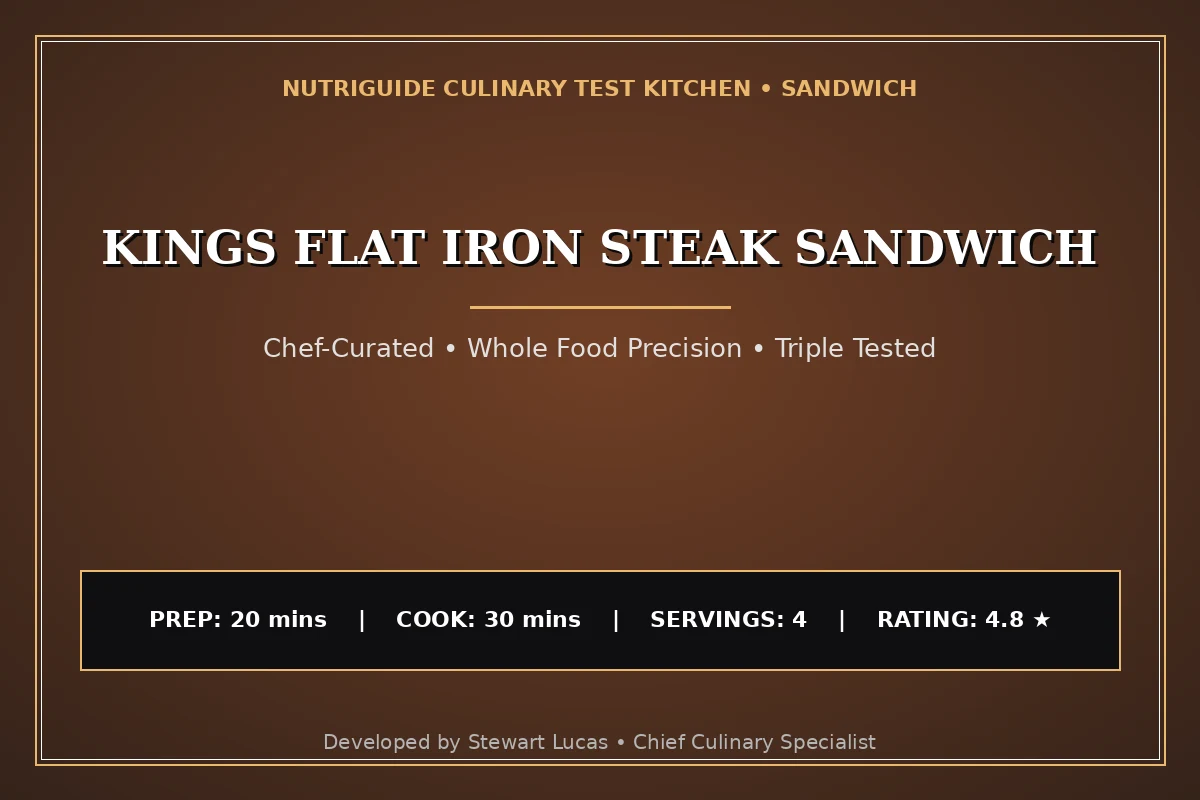 Kings Flat Iron Steak Sandwich