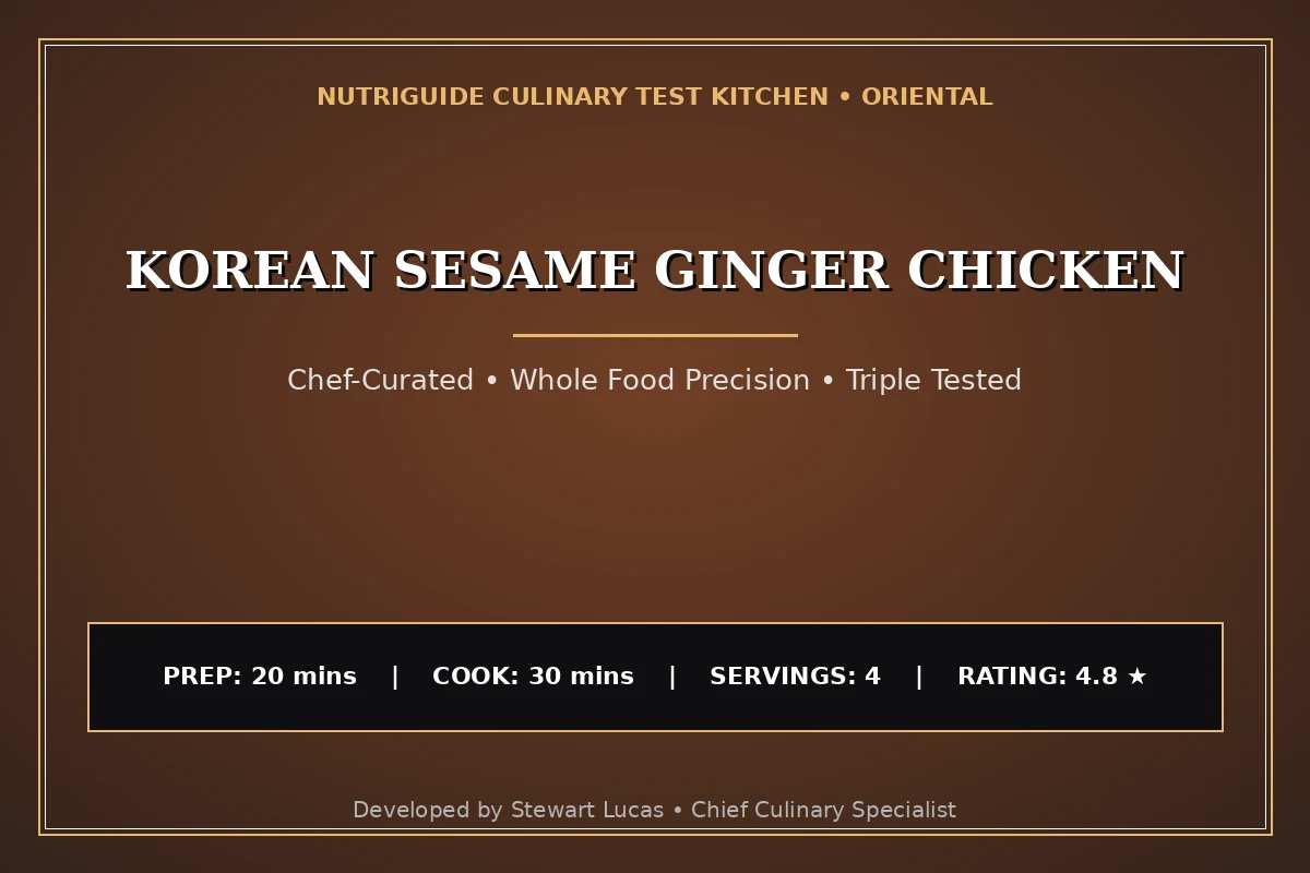 Korean Sesame Ginger Chicken