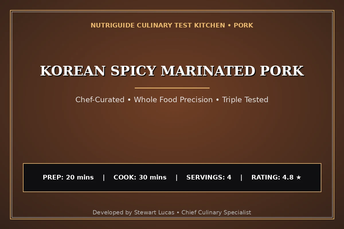 Korean Spicy Marinated Pork