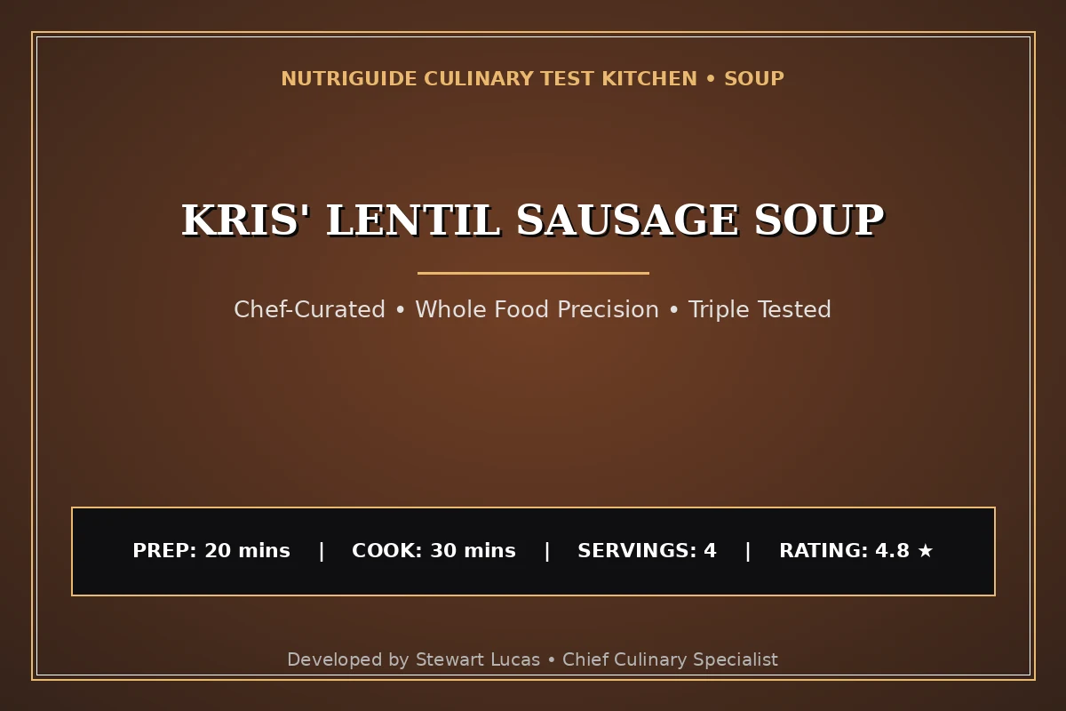 Kris' Lentil Sausage Soup