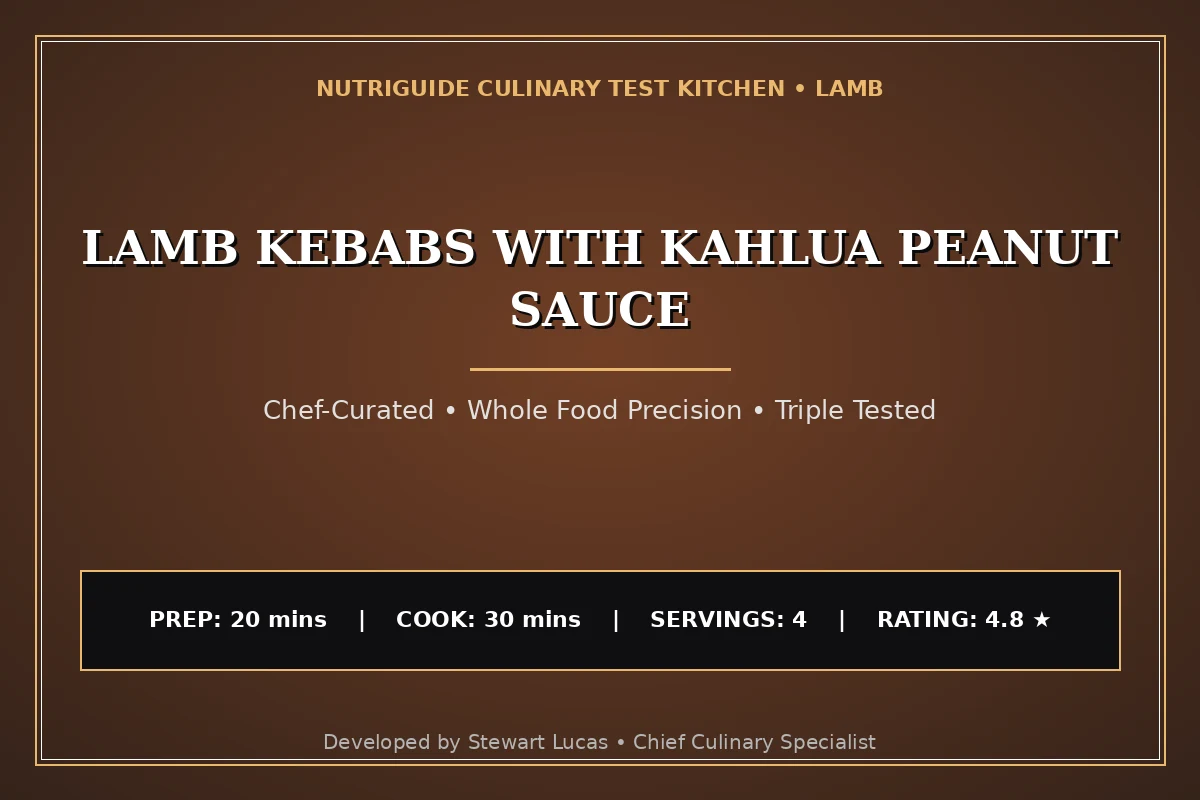 Lamb Kebabs With Kahlua Peanut Sauce