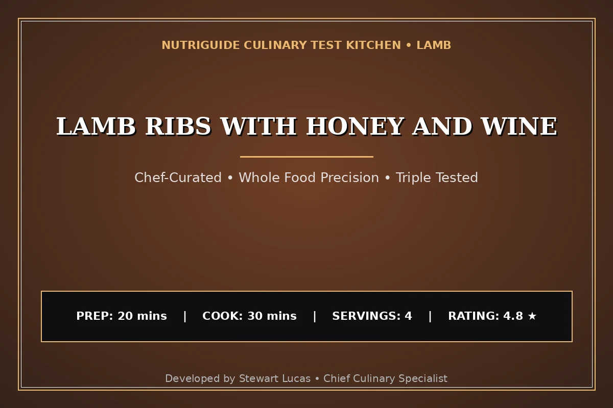 Lamb Ribs With Honey And Wine