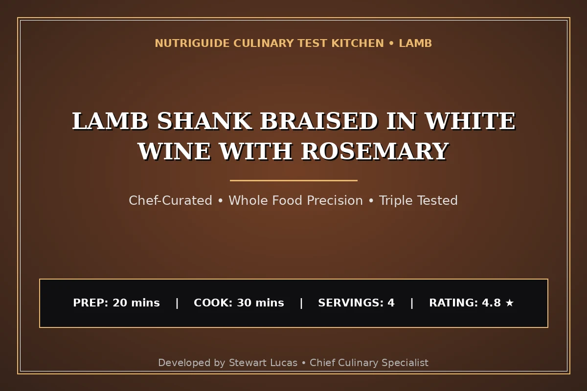 Lamb Shank Braised In White Wine With Rosemary