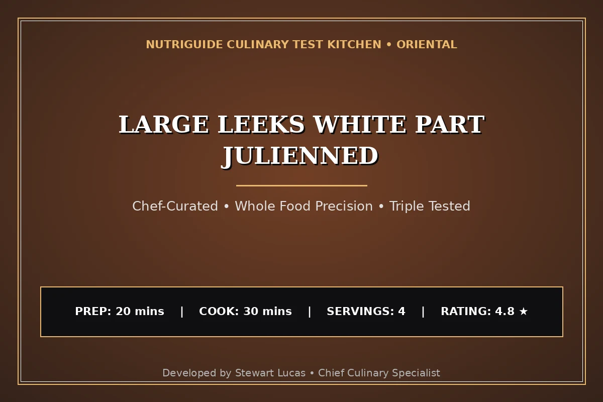 Large Leeks White Part Julienned