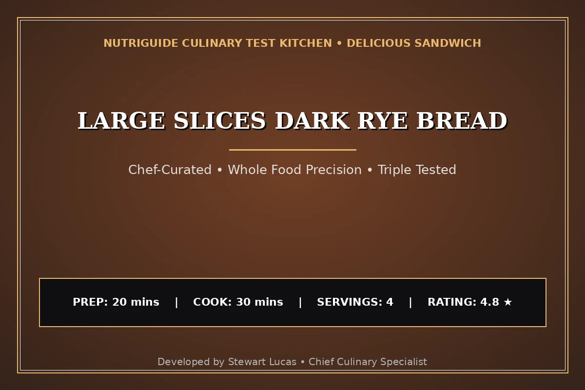 Large Slices Dark Rye Bread