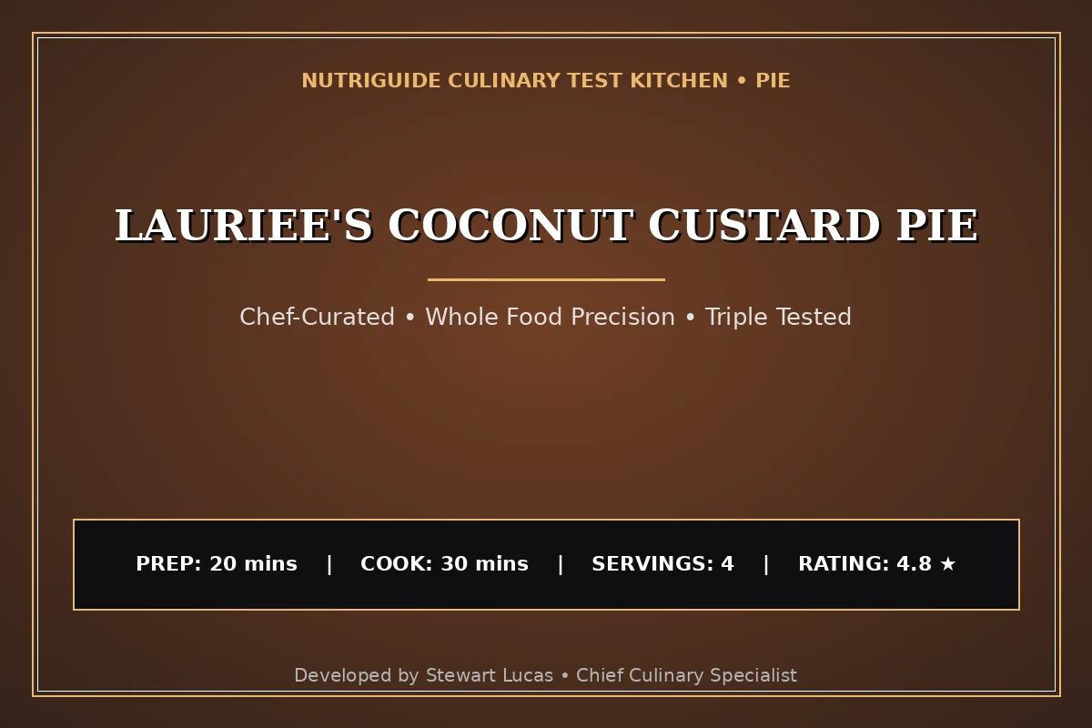 Lauriee'S Coconut Custard Pie