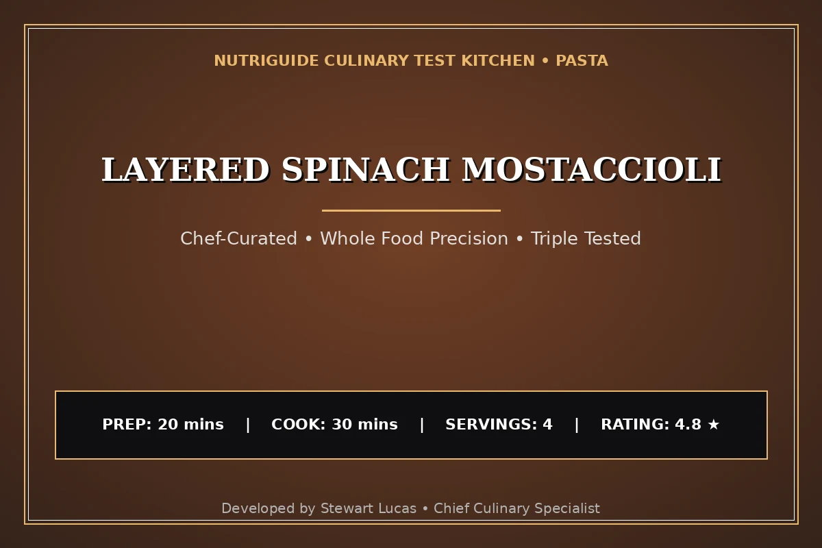 Layered Spinach Mostaccioli
