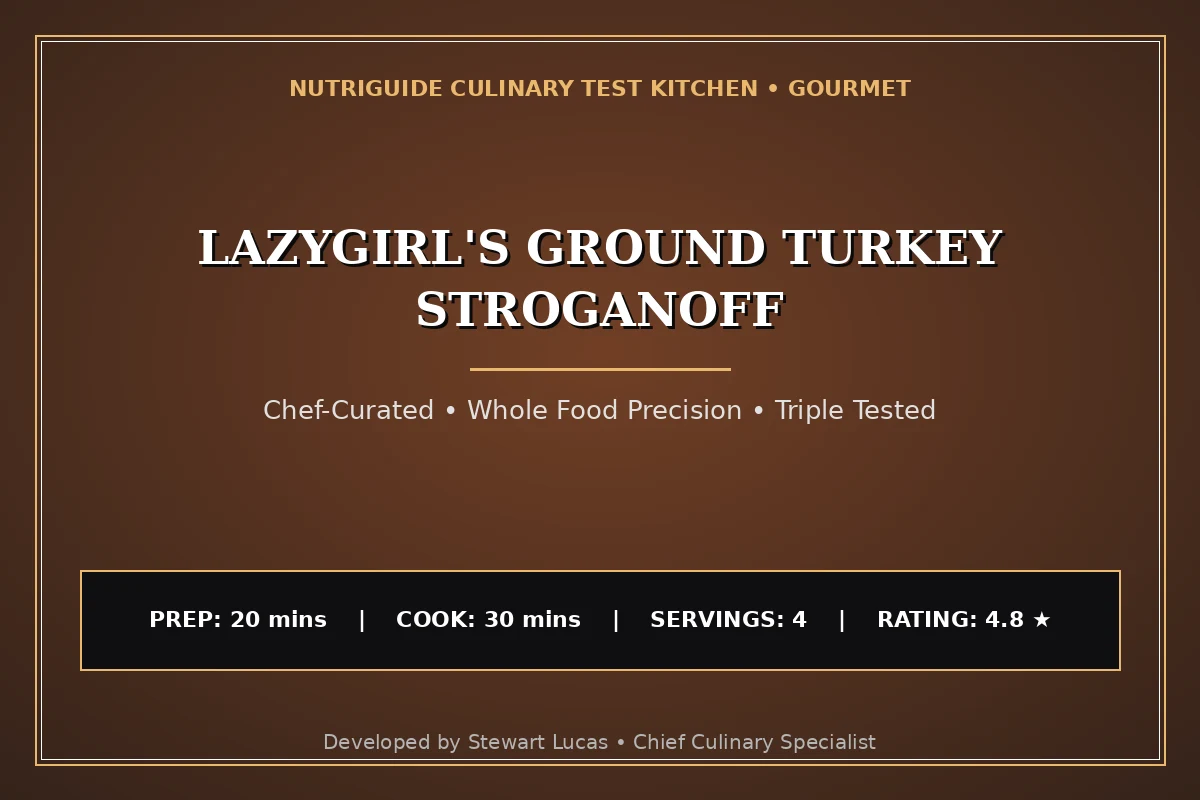 Lazygirl'S Ground Turkey Stroganoff