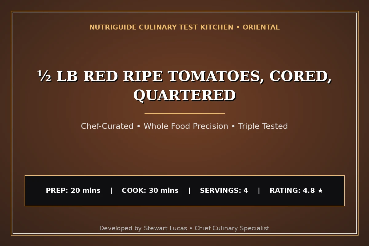 ½ Lb Red Ripe Tomatoes, Cored, Quartered