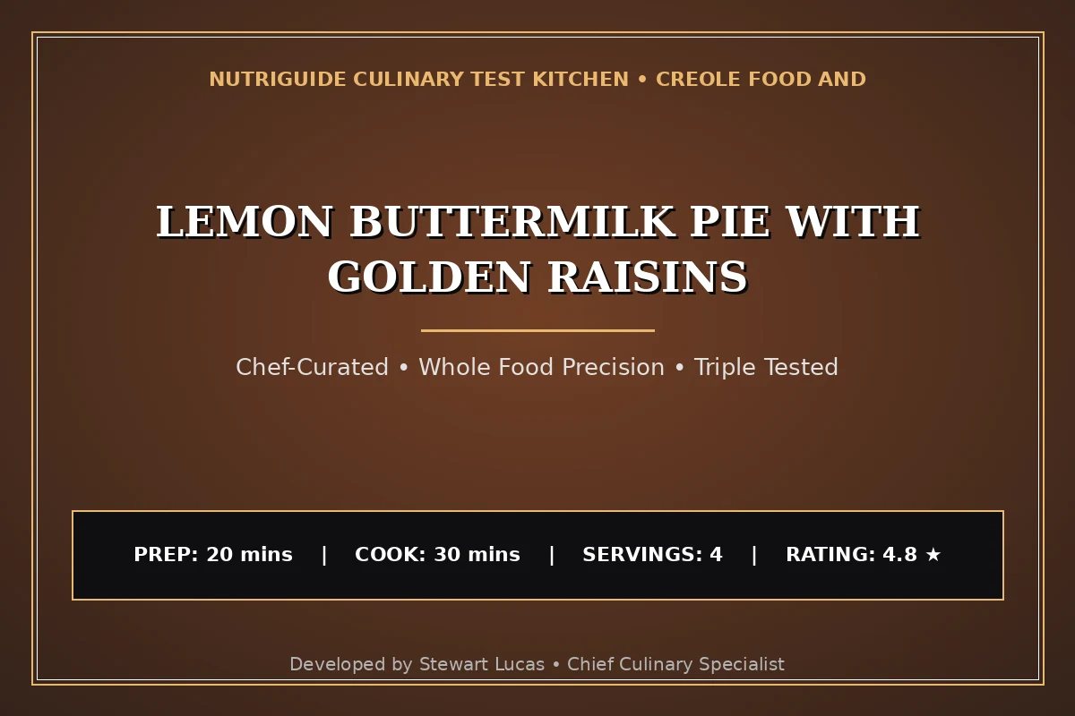 Lemon Buttermilk Pie With Golden Raisins