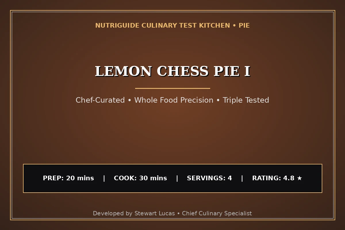 Lemon Chess Pie I