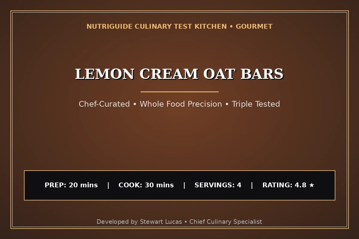 Lemon Cream Oat Bars