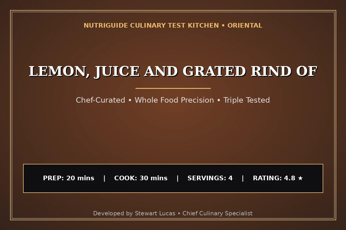 Lemon, Juice And Grated Rind Of