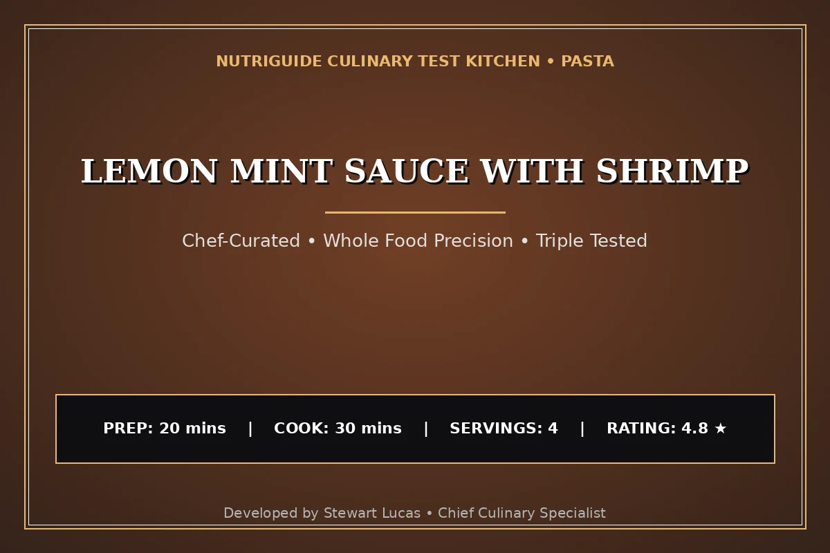 Lemon Mint Sauce With Shrimp