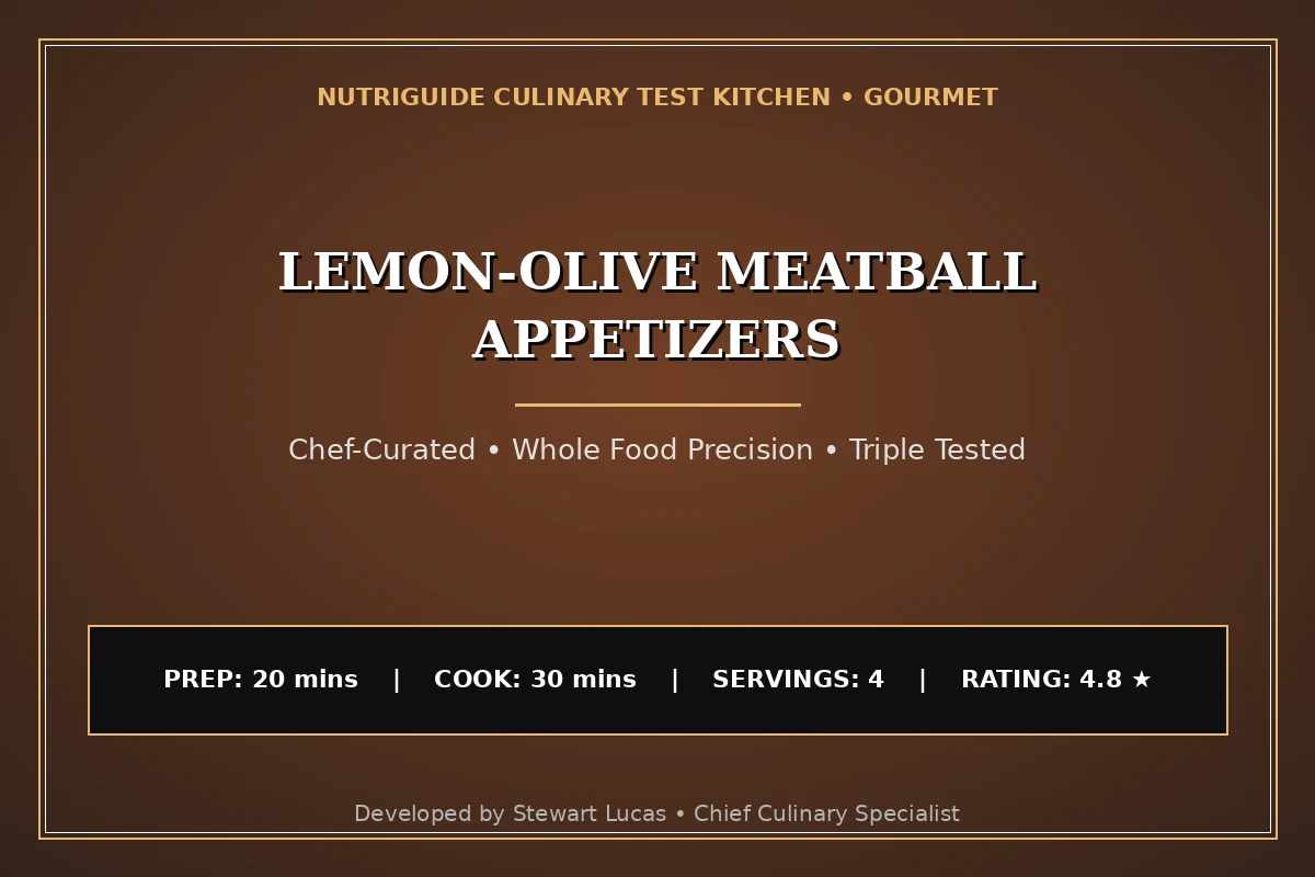 Lemon-Olive Meatball Appetizers
