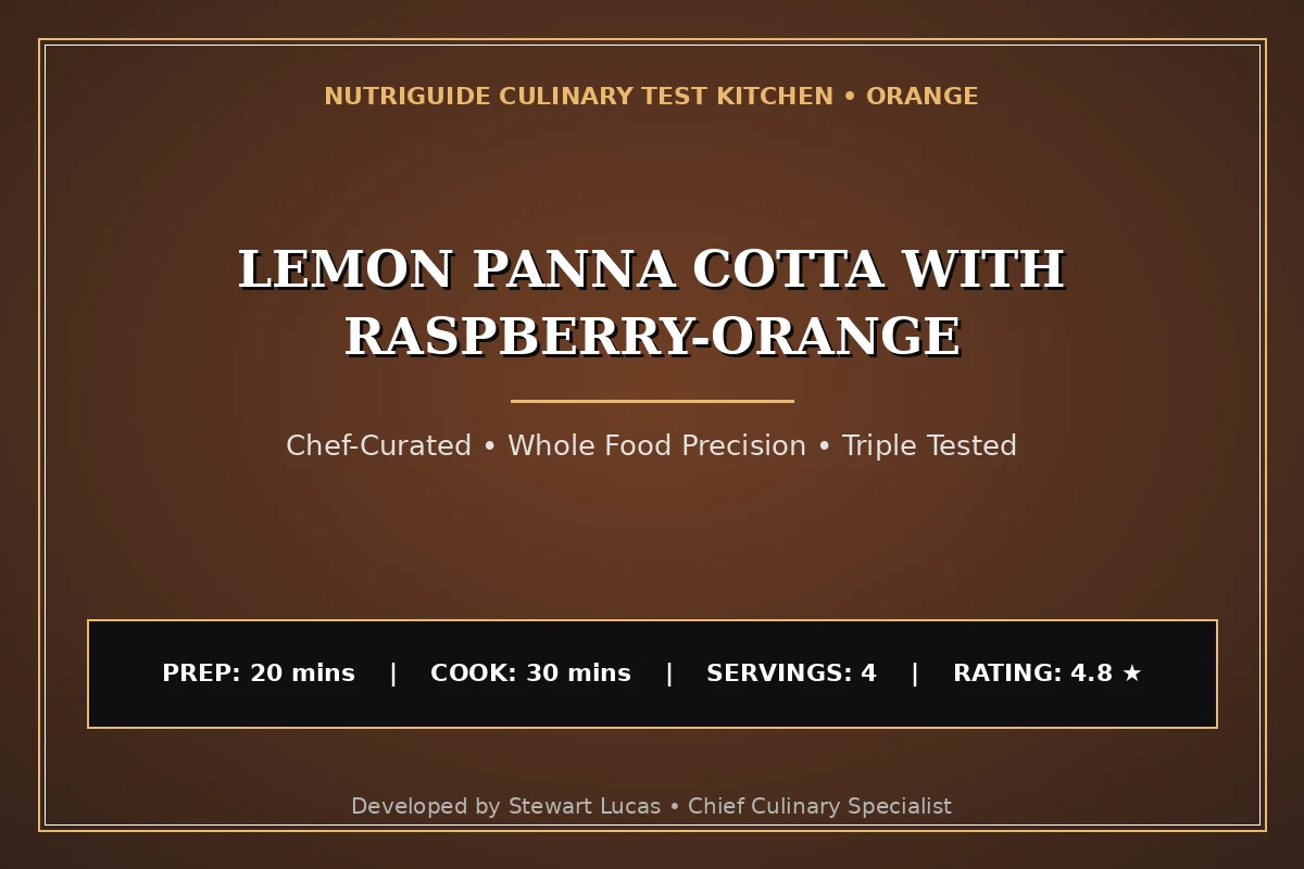 Lemon Panna Cotta With Raspberry-Orange