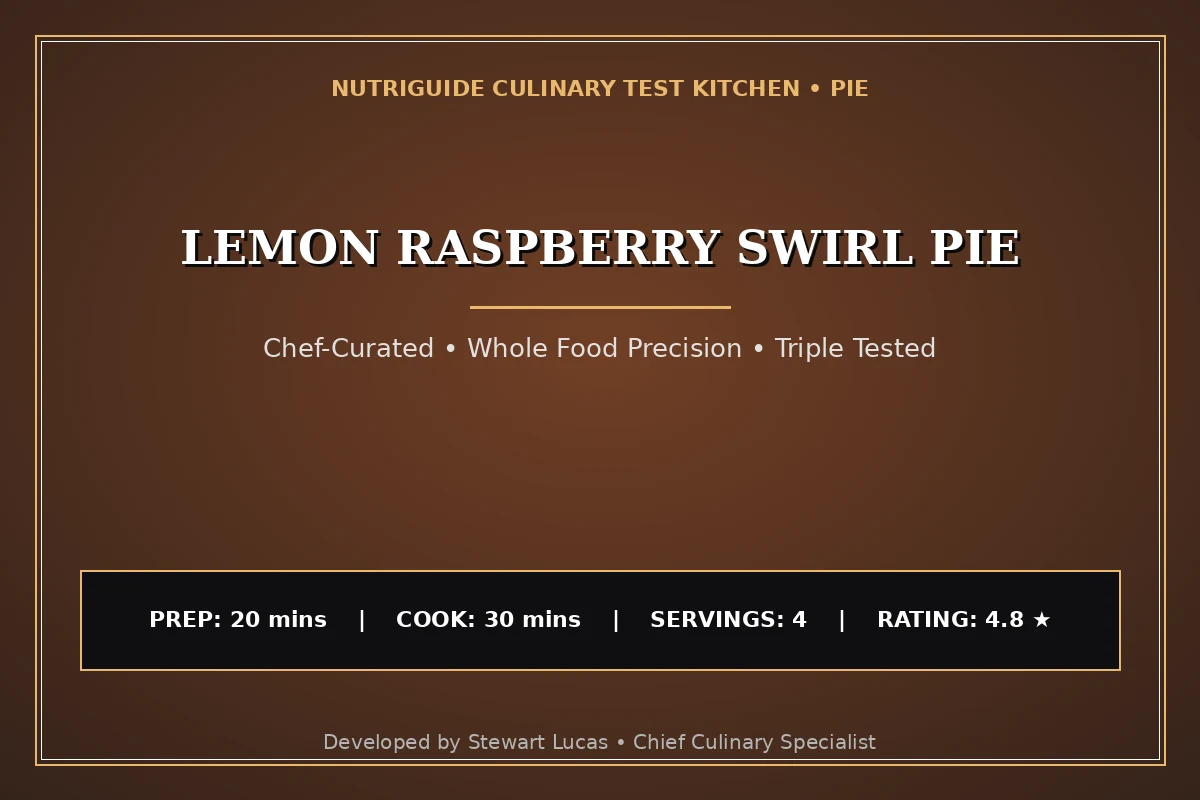 Lemon Raspberry Swirl Pie