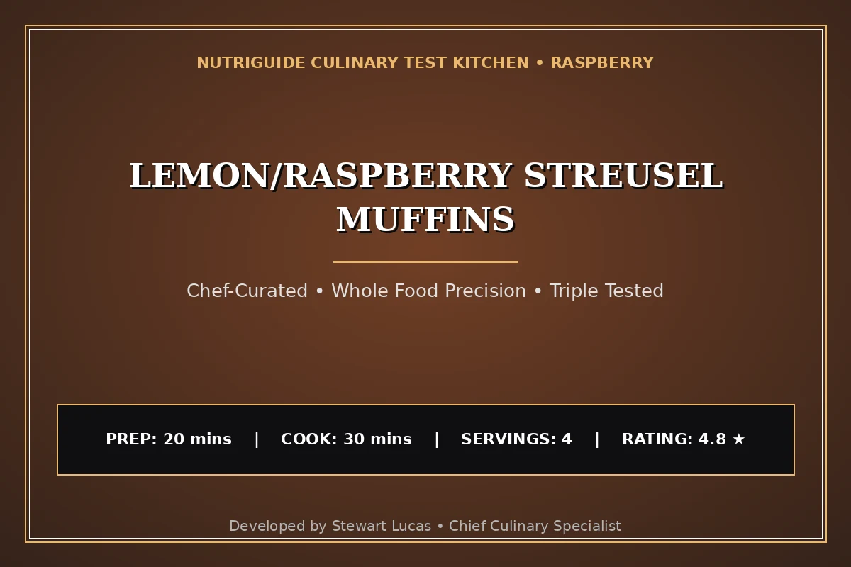 Lemon/Raspberry Streusel Muffins