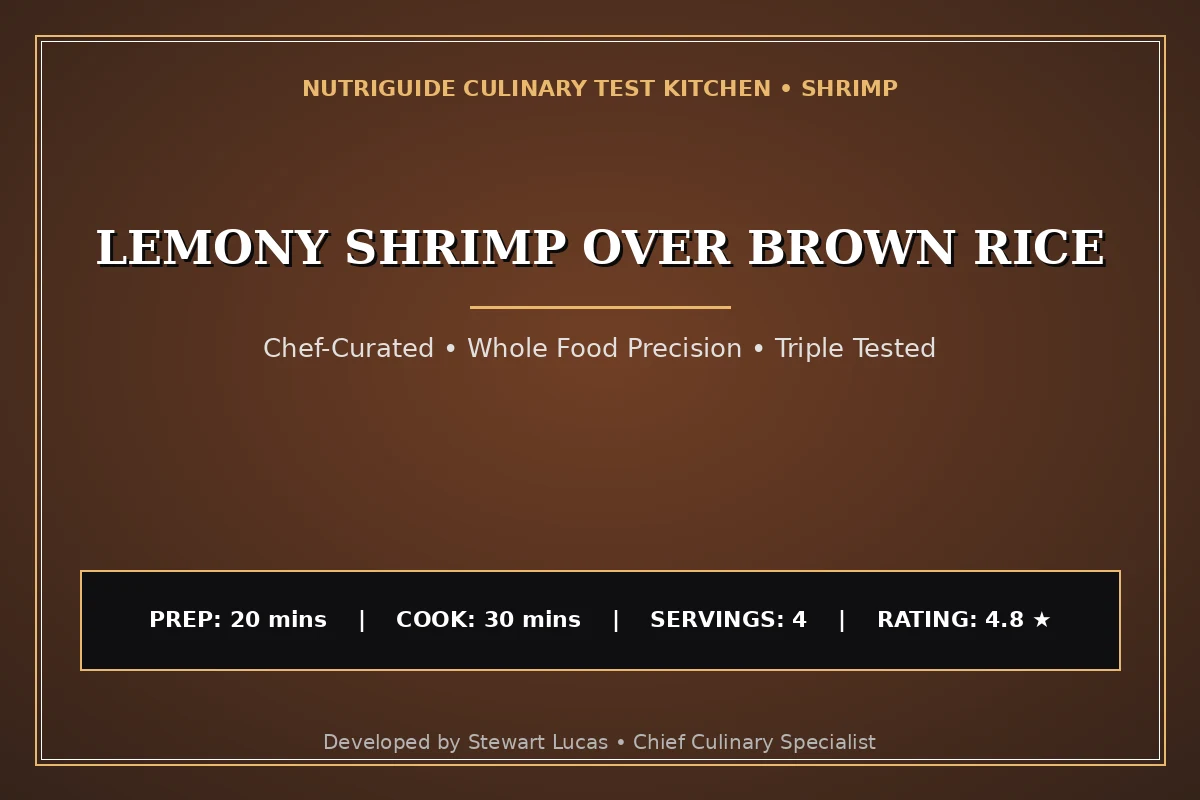 Lemony Shrimp Over Brown Rice