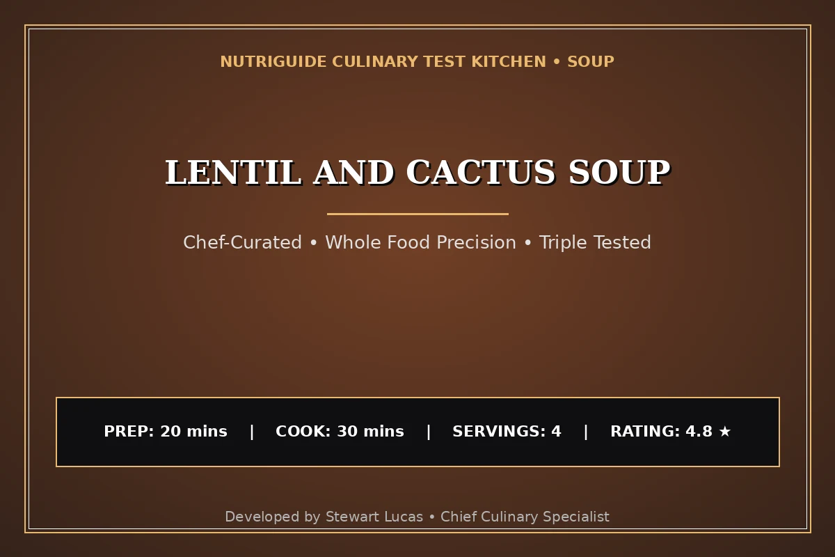 Lentil And Cactus Soup