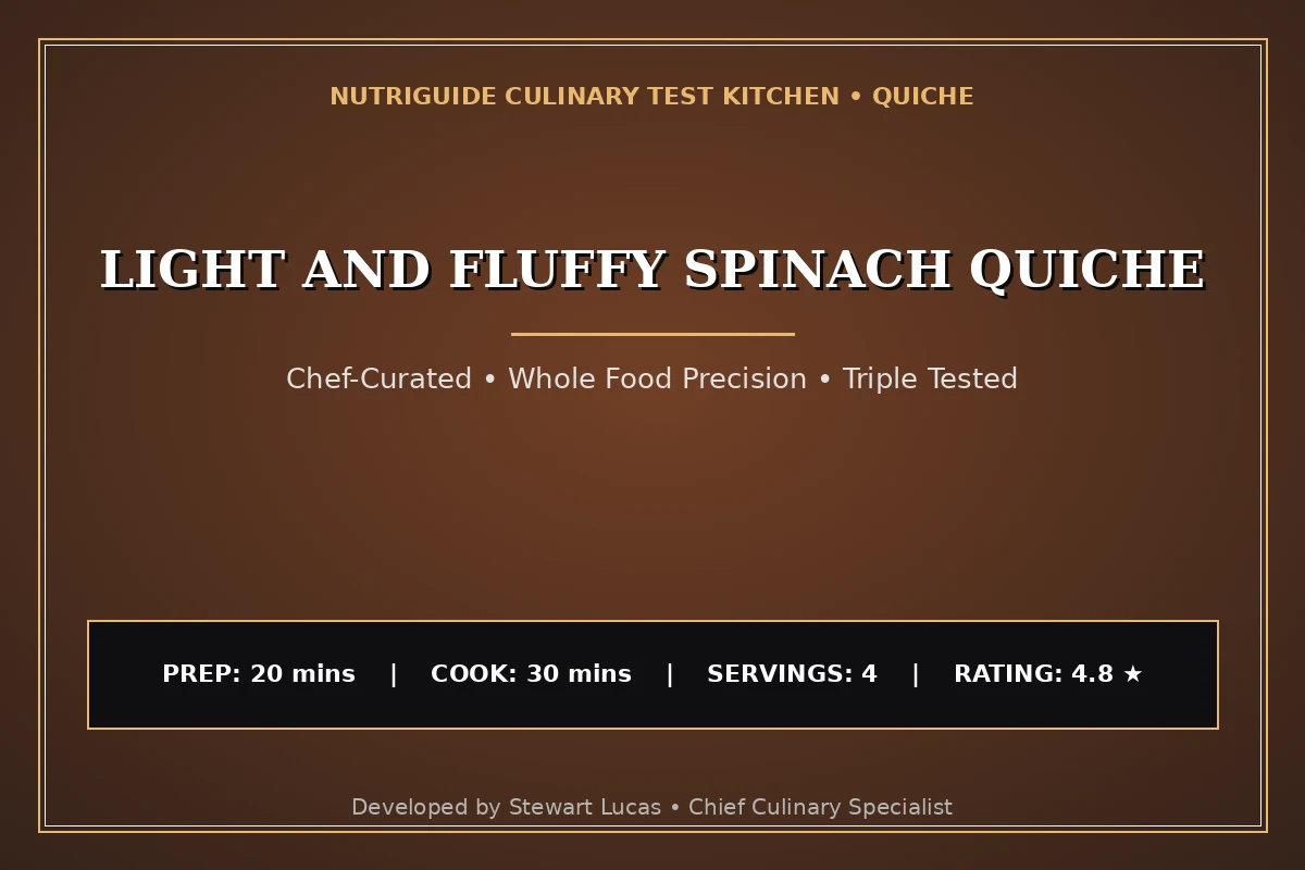 Light And Fluffy Spinach Quiche