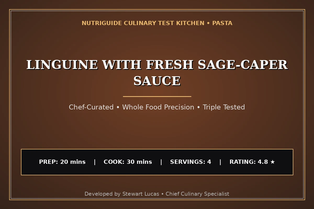Linguine With Fresh Sage-Caper Sauce
