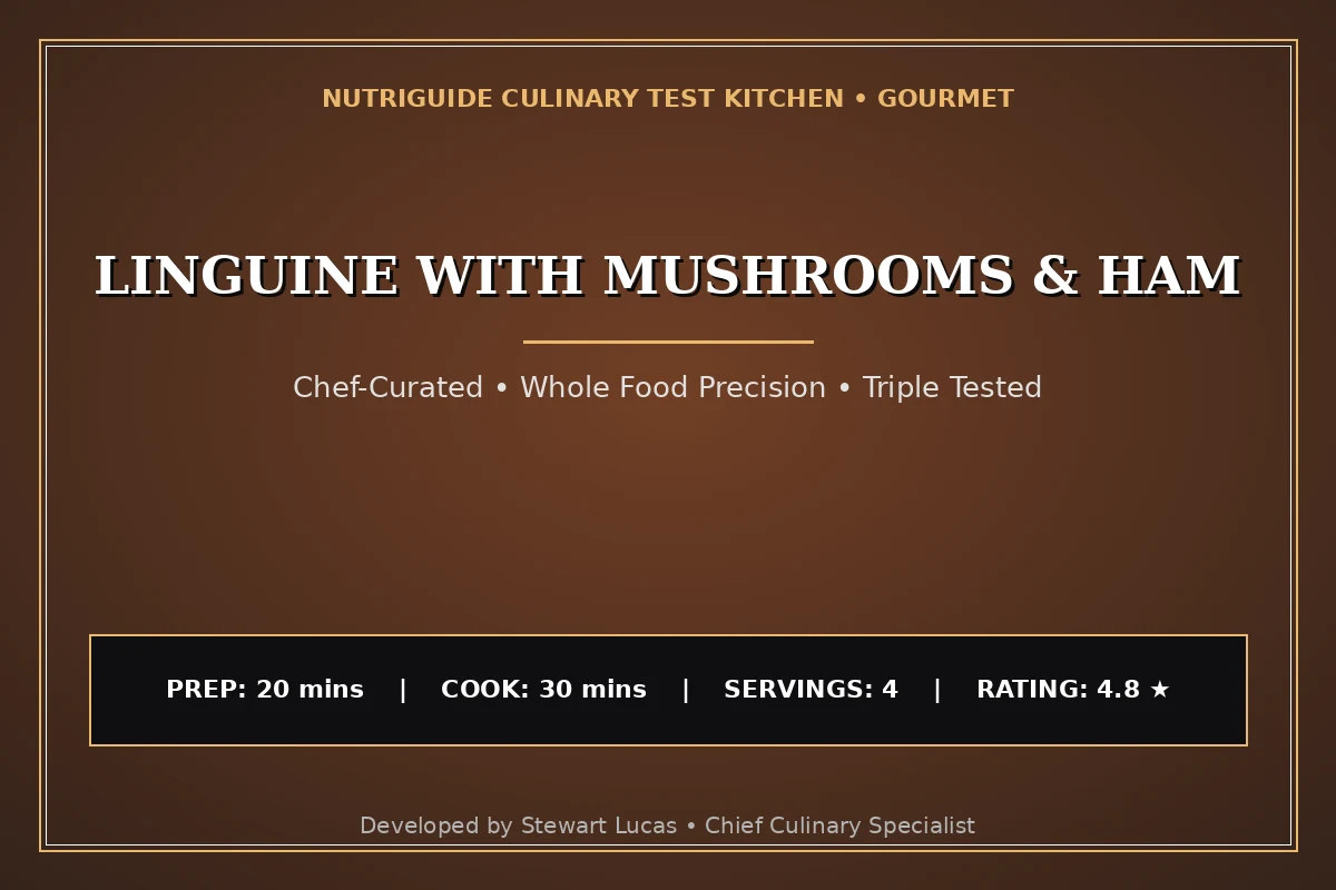 Linguine With Mushrooms & Ham