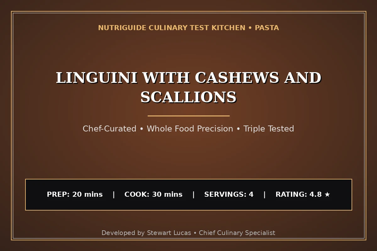 Linguini With Cashews And Scallions