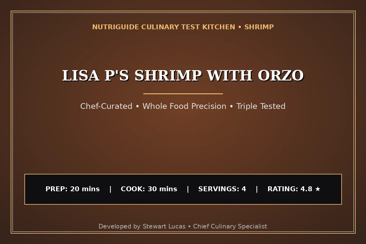 Lisa P'S Shrimp With Orzo