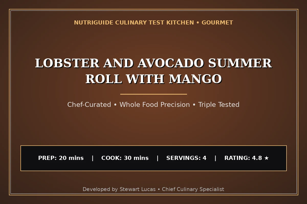 Lobster And Avocado Summer Roll With Mango