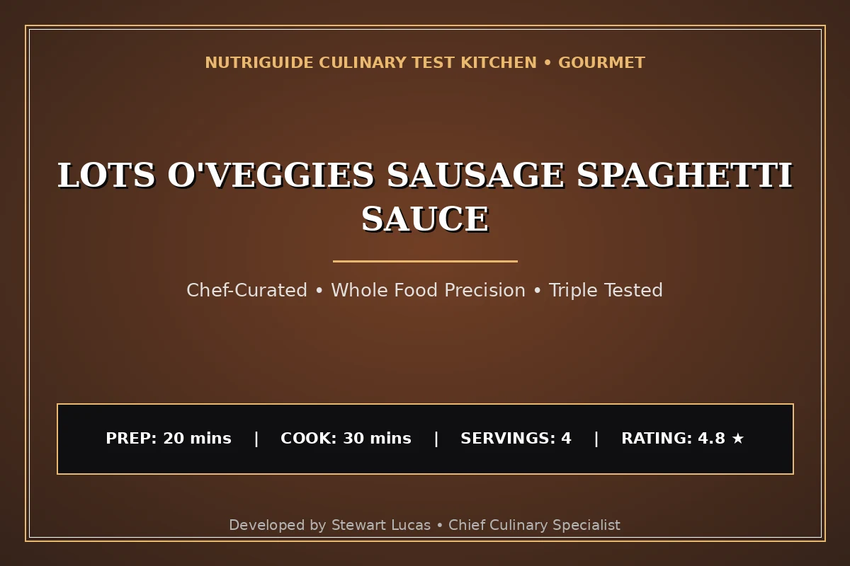 Lots O'Veggies Sausage Spaghetti Sauce